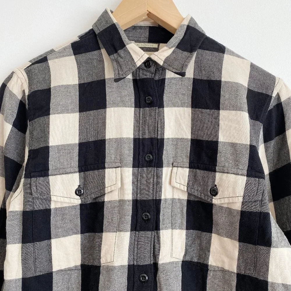 Denim & Supply NWOT Ralph Lauren Women's Long Sleeve Cotton Shirt, Black/Wh, M - Picture 6 of 9